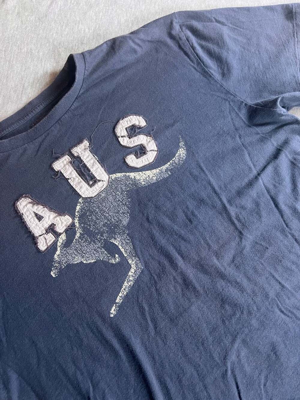 Classic Oz Australia AUS Kangaroo Graphic T-Shirt Navy Blue Men's X-Large